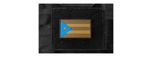 Puerto Rico Flag PVC Morale Patch (Color: Coyote Tan)