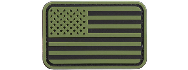 US Flag PVC Patch (Color: OD Green / Black)