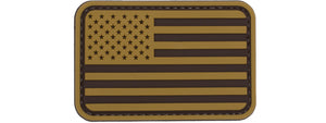 US Flag PVC Forward Patch (Color: Coyote Tan)