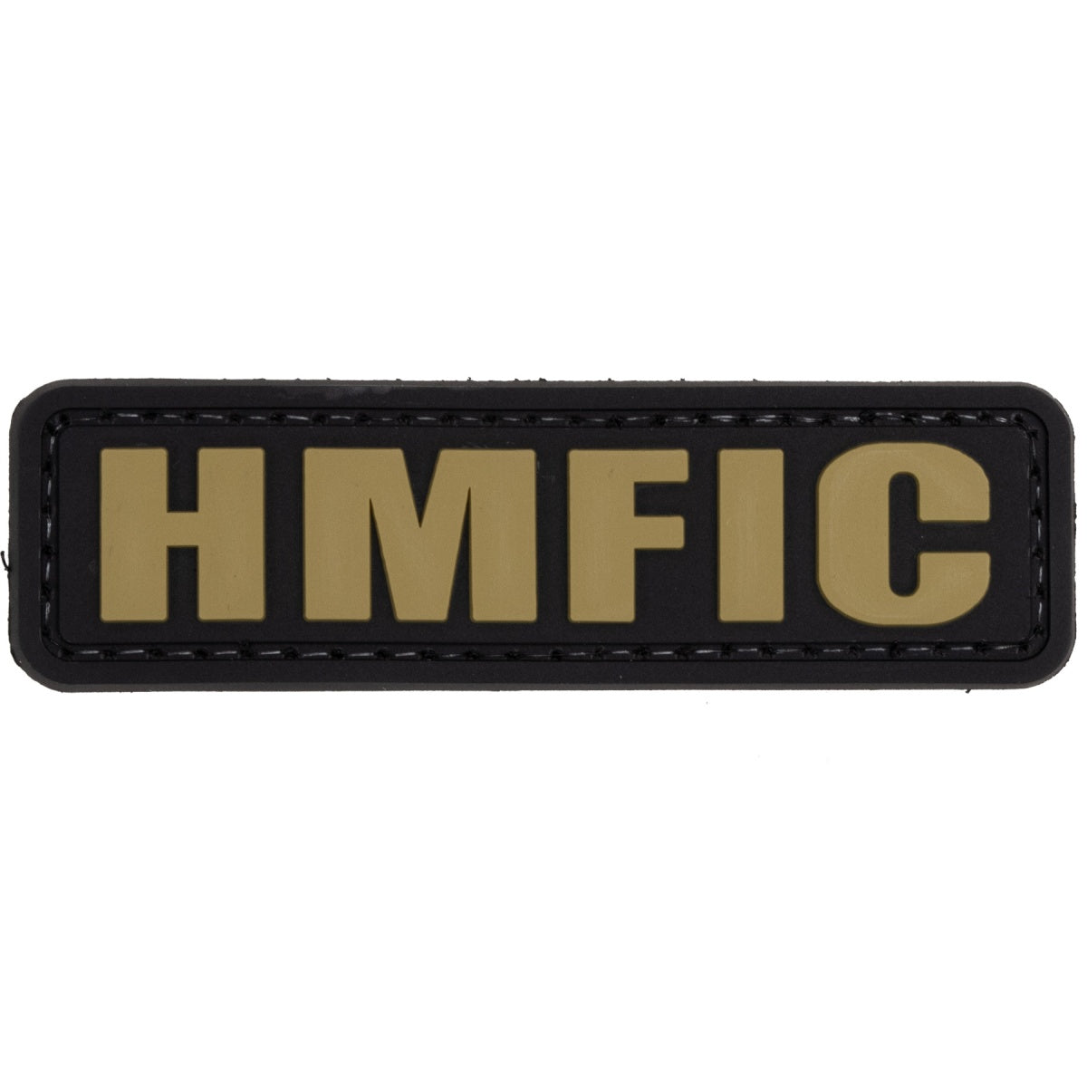 "Head Mother Fucker in Charge" PVC Patch (Color: Tan)