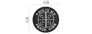G-FORCE THIS IS MY PEACE SIGN PVC PATCH