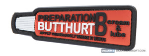 Preparation Butthurt Apply Generously Where It Hurts PVC Morale Patch (Color: Red)