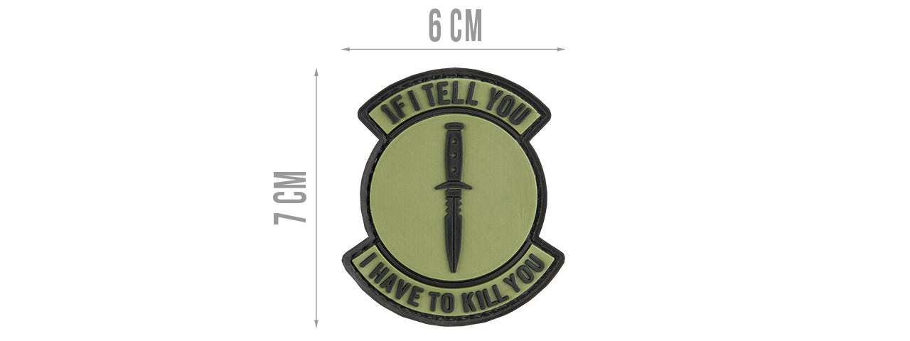 G-FORCE IF I TELL YOU I HAVE TO KILL YOU PVC PATCH