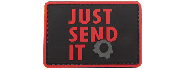 Just Send It PVC Patch (Color: Black and Red)