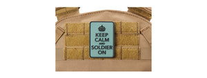 Keep Calm and Soldier On PVC Morale Patch (Color: Foliage)