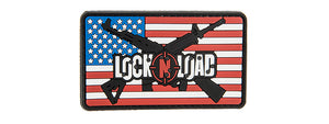 G-FORCE LOCK N LOAD AMERICAN FLAG AND RIFLE PVC MORALE PATCH