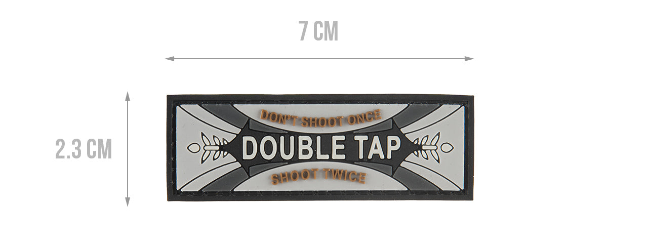 G-FORCE DOUBLE TAP DON'T SHOOT ONCE SHOOT TWICE PVC MORALE PATCH
