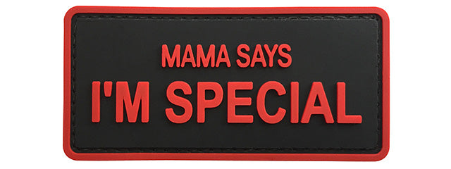 G-Force Mama Says I'm Special PVC Morale Patch (BLACK / RED)
