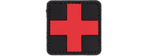 Red Cross Medical PVC Patch (Color: Red and Black)