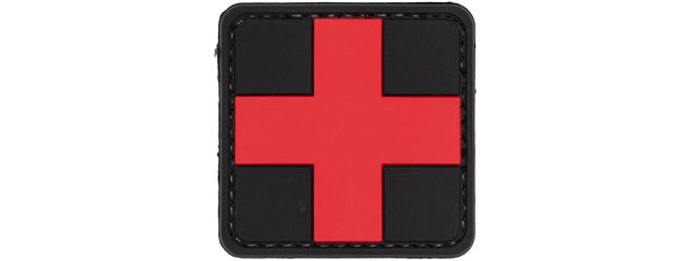 Red Cross Medical PVC Patch (Color: Red and Black)