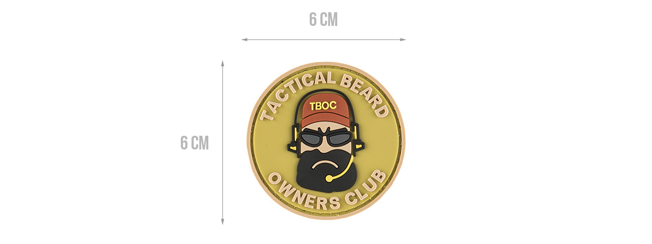 G-FORCE TACTICAL BEARD OWNERS CLUB PVC MORALE PATCH (TAN)