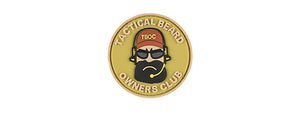 G-FORCE TACTICAL BEARD OWNERS CLUB PVC MORALE PATCH (TAN)