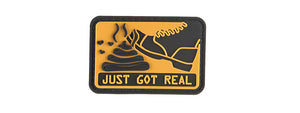 G-FORCE SHT JUST GOT REAL PVC MORALE PATCH (YELLOW)