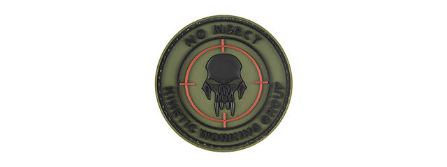 G-FORCE NO MERCY ROUND PVC MORALE PATCH (OD GREEN)