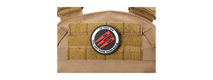 "If You Go Far Enough Left, You Get Your Guns Back" PVC Morale Patch (Color: Red)