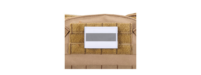 Silver Background Long Reflective Morale Patch