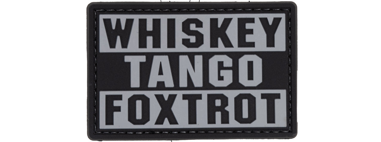 "Whiskey Tango Foxtrot" PVC Patch (Color: Black)