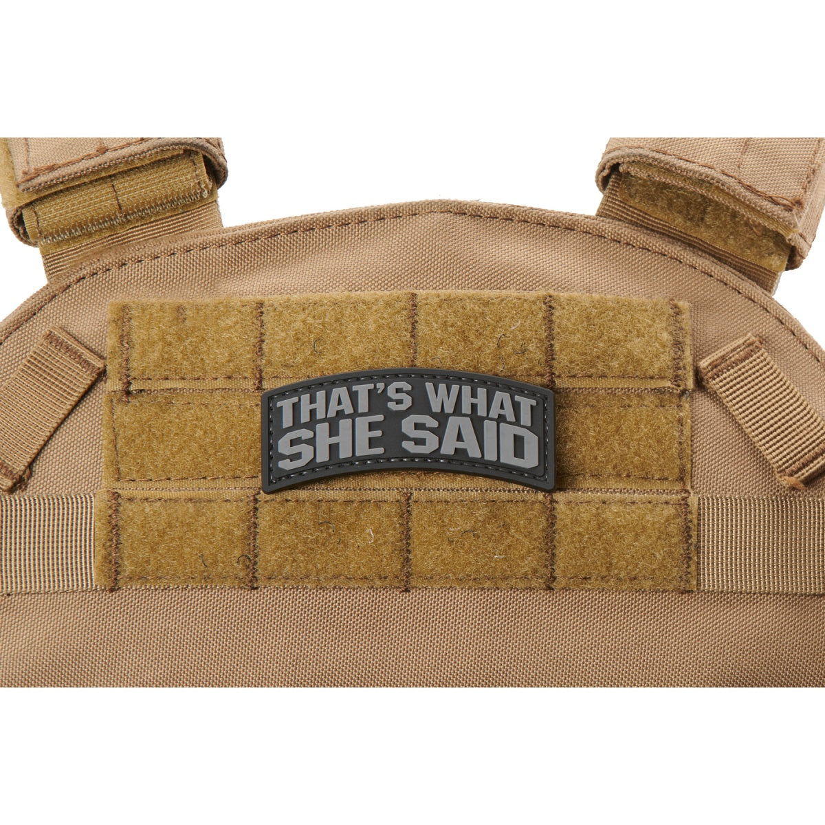"That's What She Said" PVC Morale Patch (Color: Gray)
