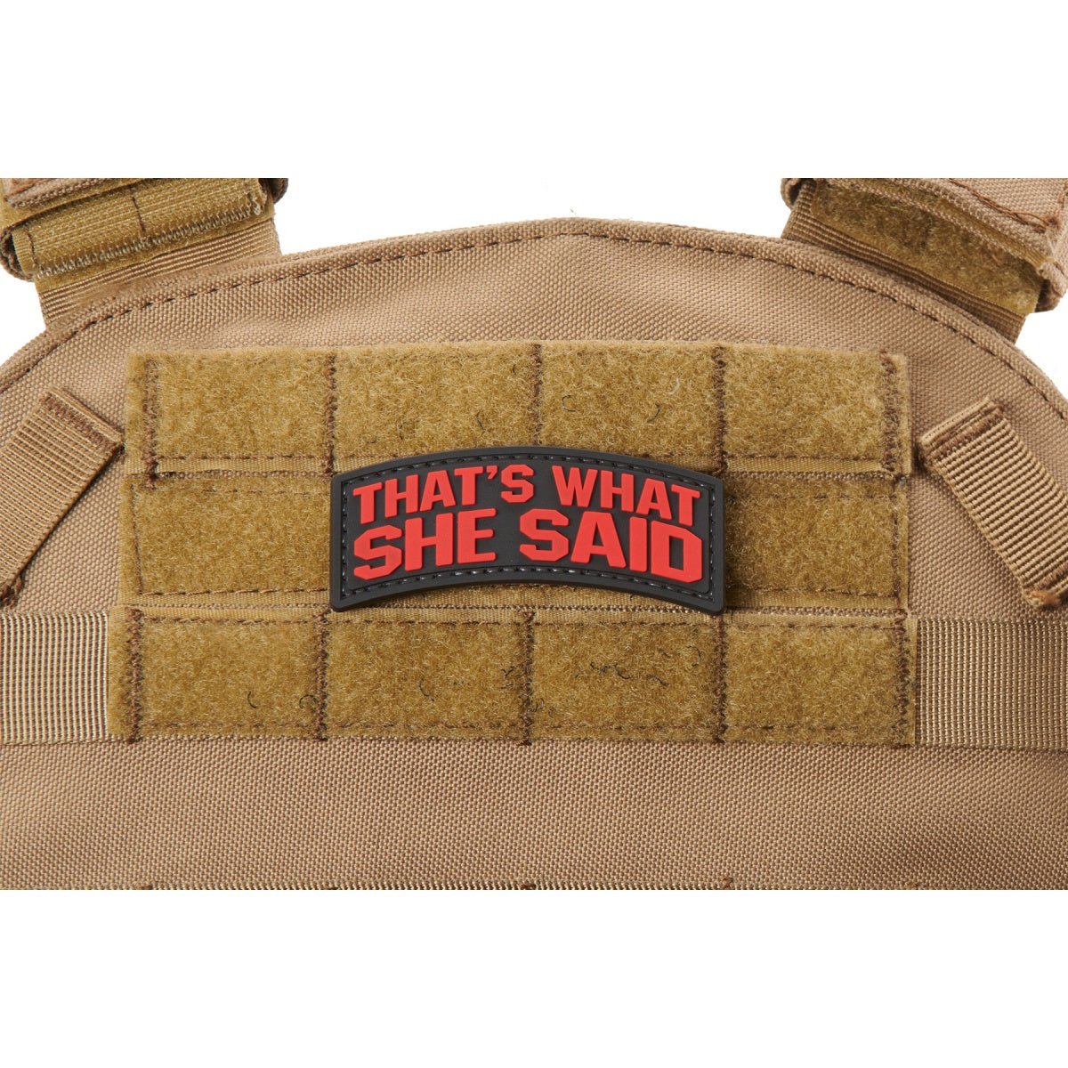 "That's What She Said" PVC Morale Patch (Color: Red)