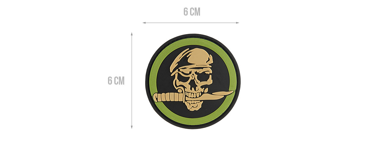 G-FORCE SKULL & KNIFE COMMANDO PVC PATCH