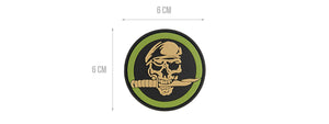 G-FORCE SKULL & KNIFE COMMANDO PVC PATCH