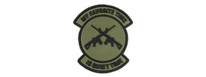 G-FORCE MY FAVORITE TIME IS QUIET TIME PVC MORALE PATCH (OD GREEN)