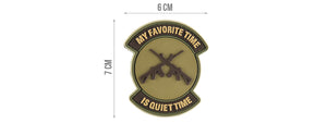 G-FORCE MY FAVORITE TIME IS QUIET TIME PVC MORALE PATCH (TAN)
