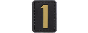 Number 1 PVC Patch (Color: Tan)