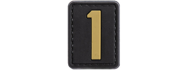 Number 1 PVC Patch (Color: Tan)