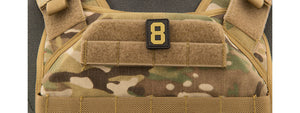 Number 8 PVC Patch (Color: Tan)