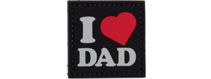 I Heart Dad PVC Patch (Color: Black)