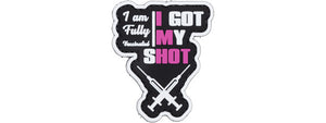 I Am Fully Vaccinated, I Got My Shot PVC Patch (Color: Black)