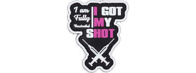 I Am Fully Vaccinated, I Got My Shot PVC Patch (Color: Black)