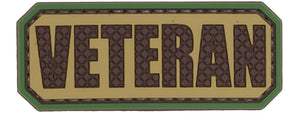 Veteran Tab PVC Patch (Color: Brown)