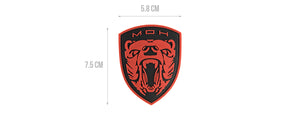 G-FORCE MOH GRIZZLY PVC MORALE PATCH (RED)