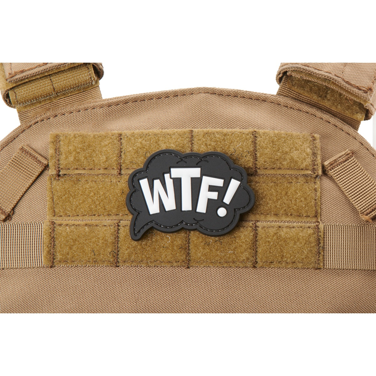 "WTF What The Fuck" PVC Patch (Color: Black & White)