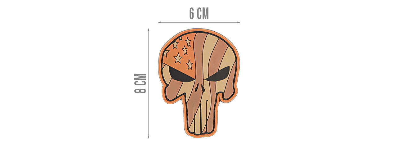 G-FORCE WAVING US FLAG PUNISHER PVC PATCH. 86 CM