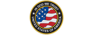 Round US Flag In God We Trust PVC Patch (Gold Version)