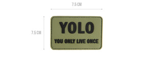 G-FORCE YOU ONLY LIVE ONCE PVC PATCH PVC MORALE PATCH (OD GREEN)