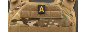 Letter "A" PVC Patch (Color: Tan)