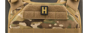 Letter H PVC Patch (Color: Tan)
