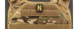 Letter N PVC Patch (Color: Tan)