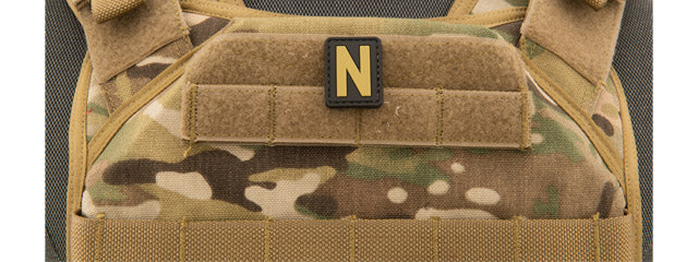 Letter N PVC Patch (Color: Tan)