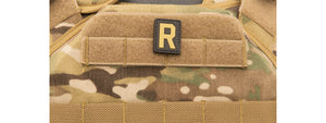 Letter "R" PVC Patch (Color: Tan)