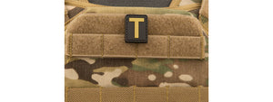 Letter T PVC Patch (Color: Tan)