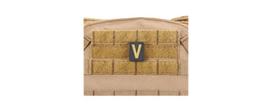Letter "V" PVC Patch (Color: Tan)