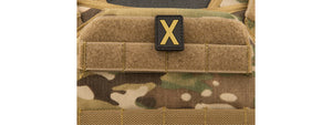 Letter "X" PVC Patch (Color: Tan)