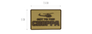 G-FORCE GET TO THE CHOPPA PATCH PVC MORALE PATCH (TAN)