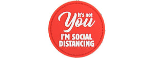 It's not YOU. I'm Social Distancing PVC Morale Patch (Red)