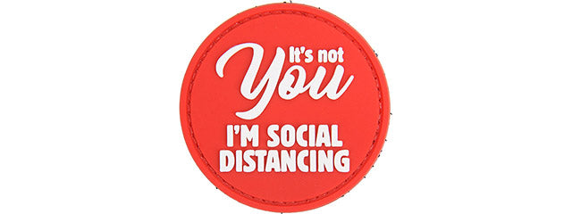 It's not YOU. I'm Social Distancing PVC Morale Patch (Red)